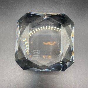 Vintage Waterford Marquis Clear Faceted Crystal Diamond Cut Gem Stone Paperweigh